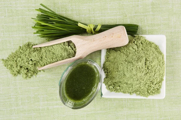 Grüner Superfood-Hintergrund. — Stockfoto