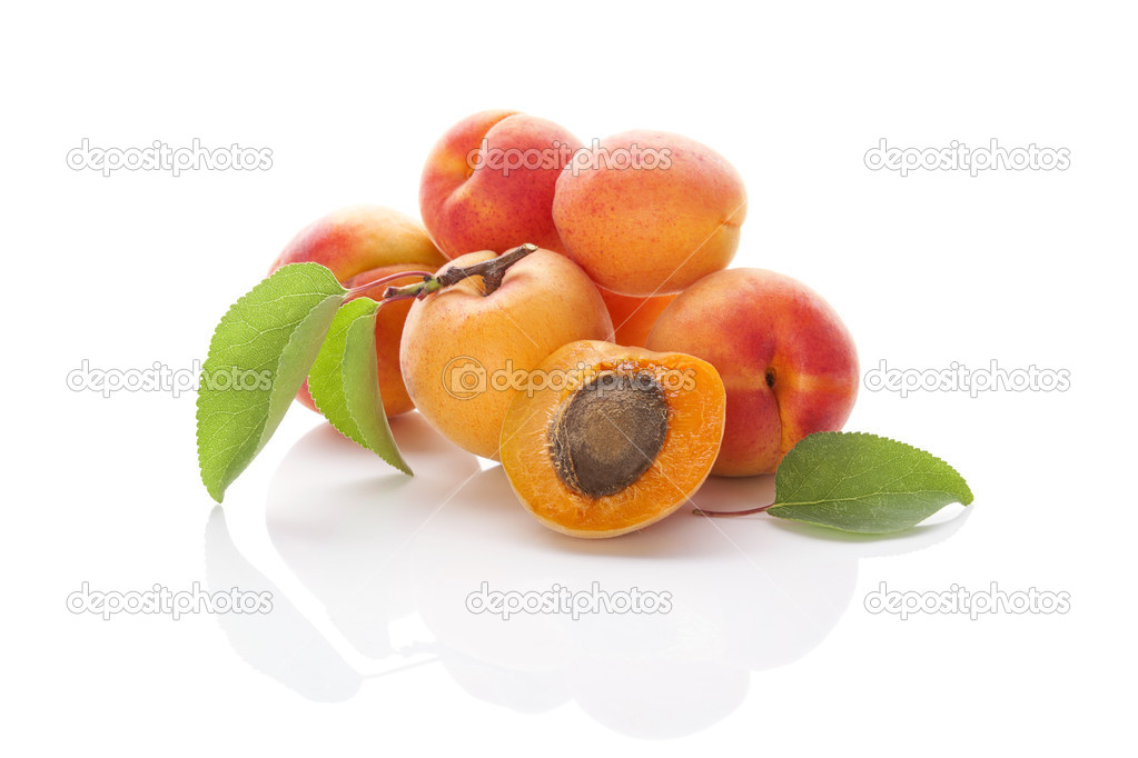 Ripe apricots.
