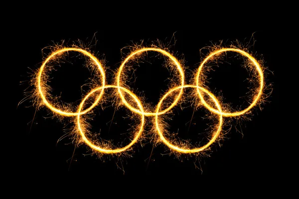 Olympiske ringer. – stockfoto