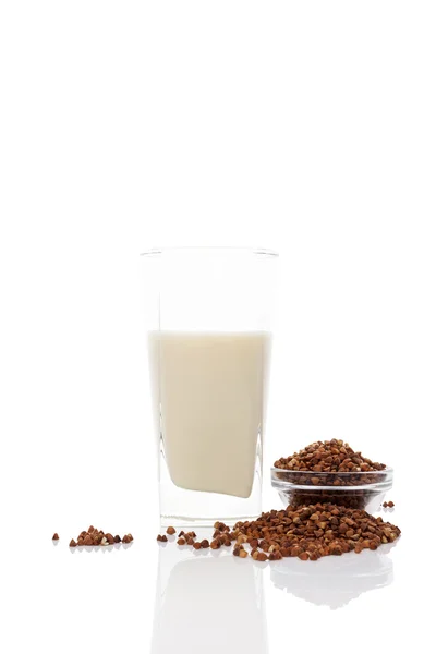 Buchweizenmilch. — Stockfoto