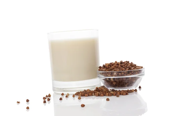 Buchweizenmilch. — Stockfoto