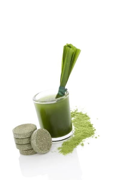 Detox. groene voedingssupplement. — Stockfoto