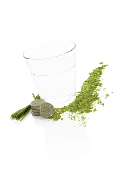 Green food supplement. — Stock Photo, Image