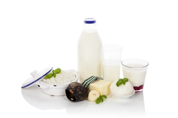 Traditioneller Hintergrund der Milchwirtschaft. — Stockfoto