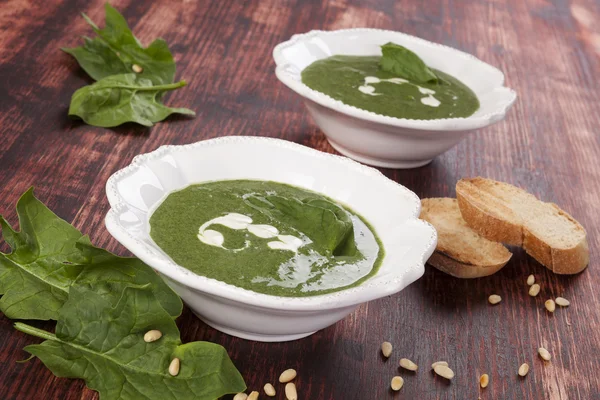 Sopa de espinafre . — Fotografia de Stock