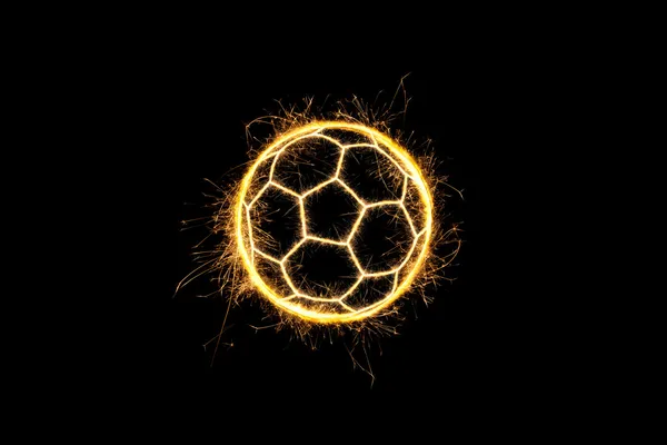 輝くサッカー ボール. — ストック写真
