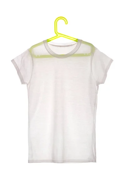 Λευκό Shirt Mockup Απομονωμένο Λευκό Φόντο — Φωτογραφία Αρχείου