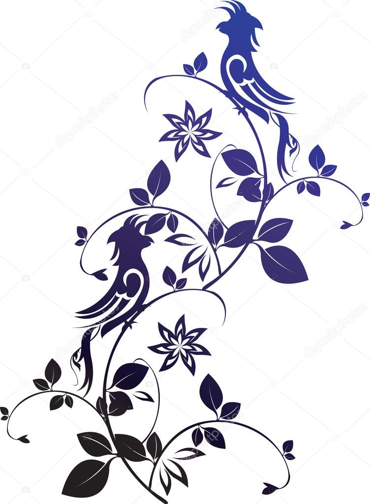 Floral patterns decorated