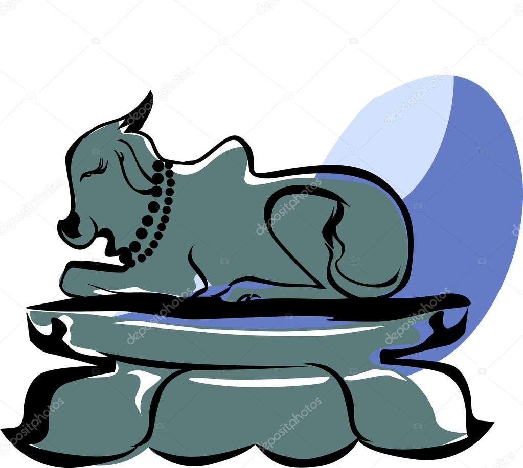 Lord Nandi statue — Stock Vector © maaillu 30484185