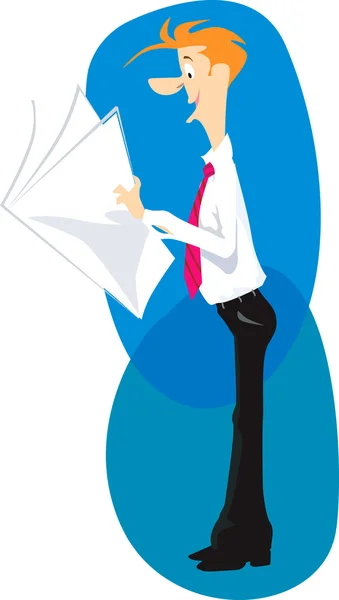 Reading man — Stock Vector