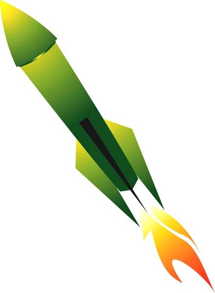 Rocket with fire — Stock Vector