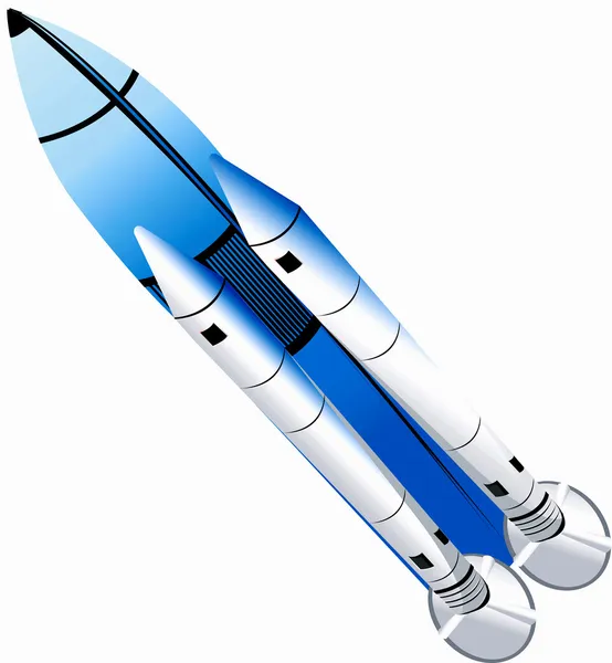 Cohete con hélices — Vector de stock