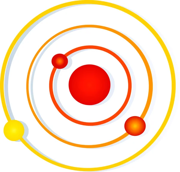 Kruhy na oběžné dráze s částicemi — Stockový vektor