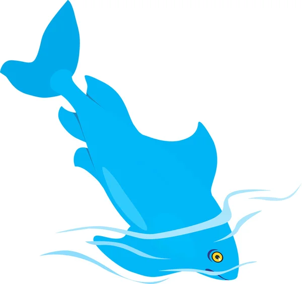 Kék hal — Stock Vector