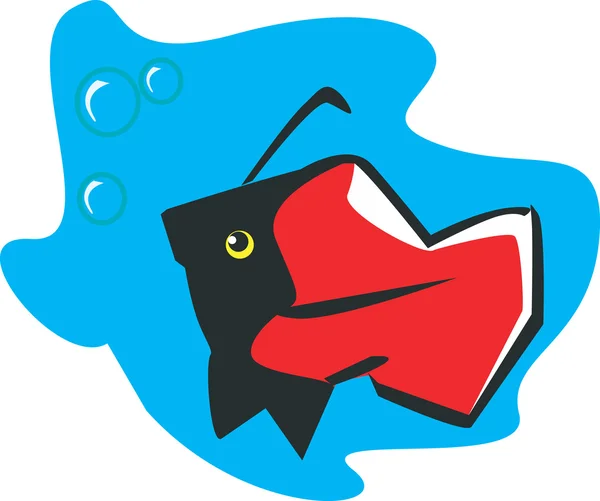 Röd fisk — Stock vektor