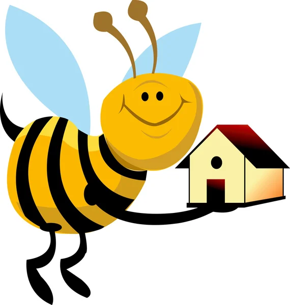 A ház házi méh — Stock Vector