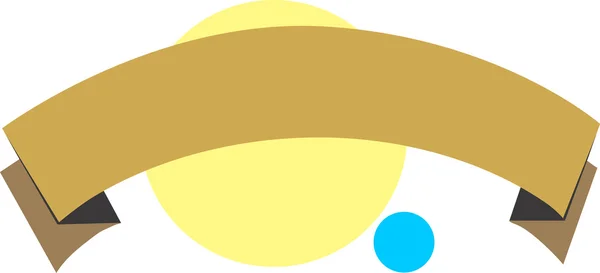 棕色横幅和圈子 — 图库矢量图片