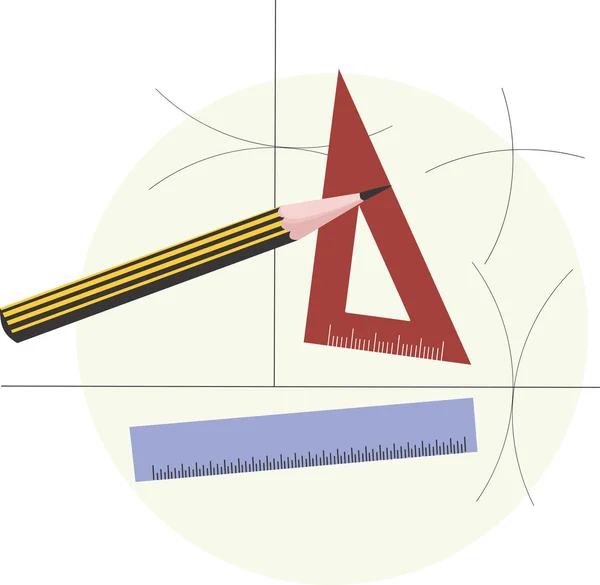 Winkelmesser, Quadrat — Stockvektor