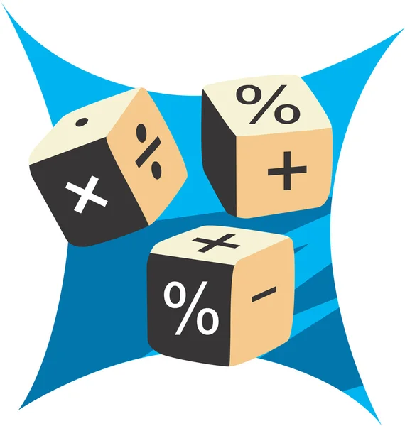 Cubos matemáticos — Vetor de Stock