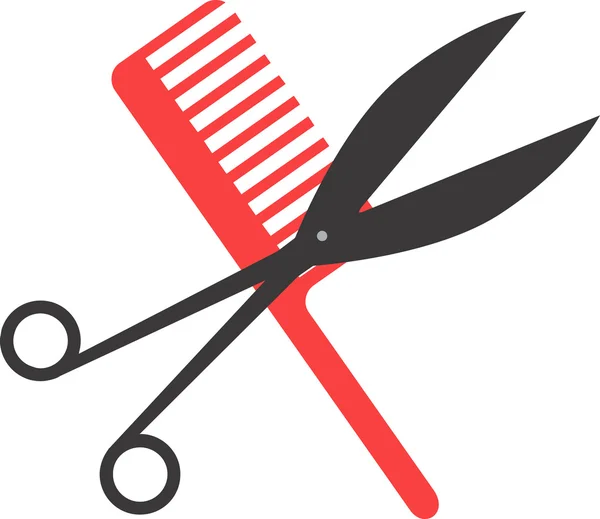 Scissors and comb — Stock Vector