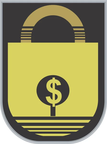 Dollar lock — Stock Vector