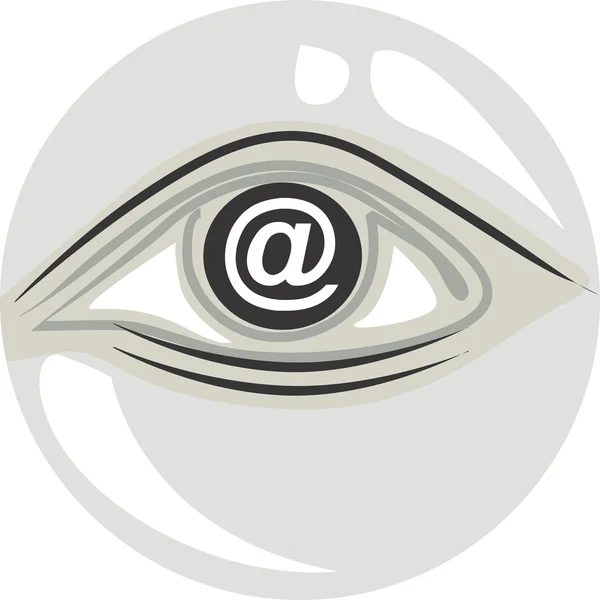 Symbole d'internet dans l'œil — Image vectorielle