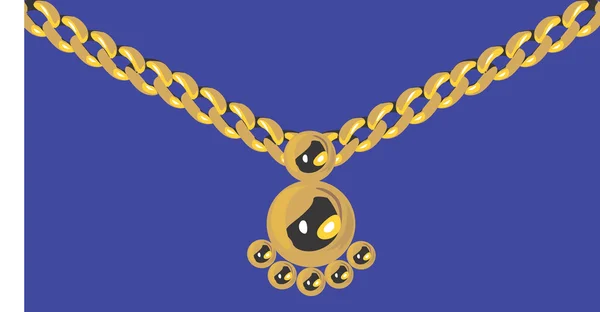 Collana d'oro — Vettoriale Stock