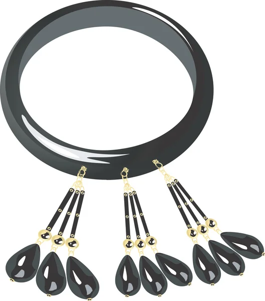 Bracciale colorato nero — Vettoriale Stock