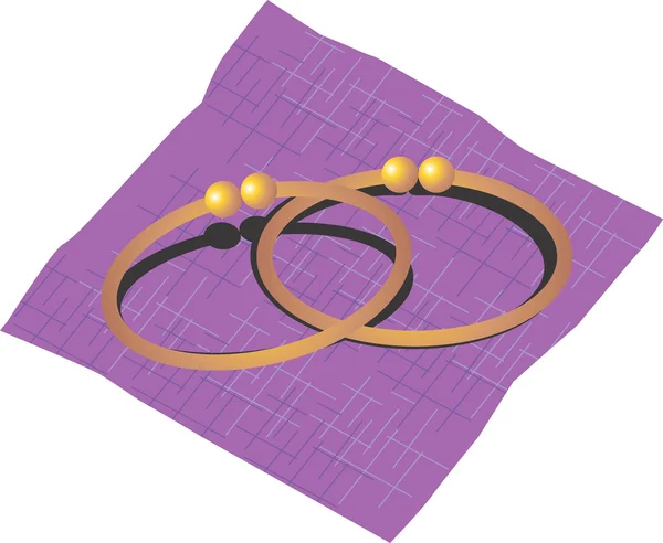 Bracelet doré — Image vectorielle