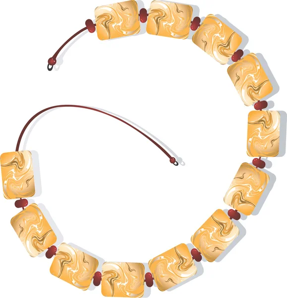 Halskette mit Edelstein — Stockvektor