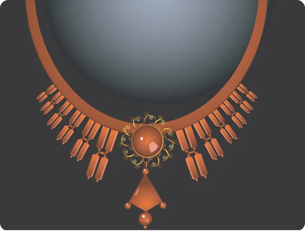 Collar con piedras preciosas — Archivo Imágenes Vectoriales