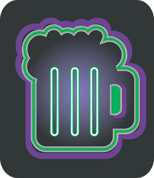 Vidrio de cerveza volado — Vector de stock