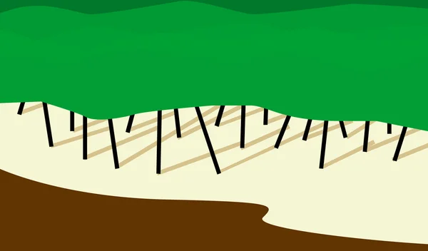 Terres et plantes agricoles — Image vectorielle