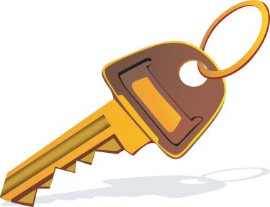 altın anahtar halkası ile