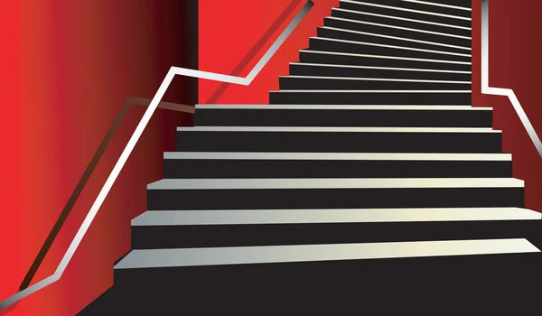 Treppe nach oben mit Stahlperlen — Stockvektor