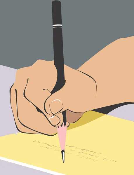 Schreiben mit Bleistift — Stockvektor