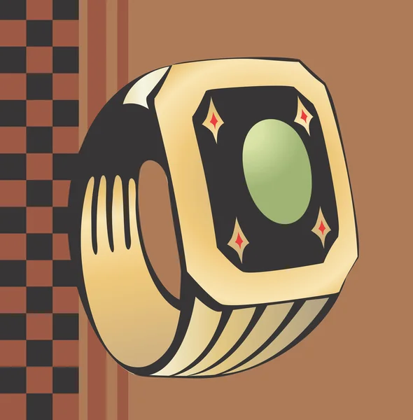 Anillo dorado — Vector de stock