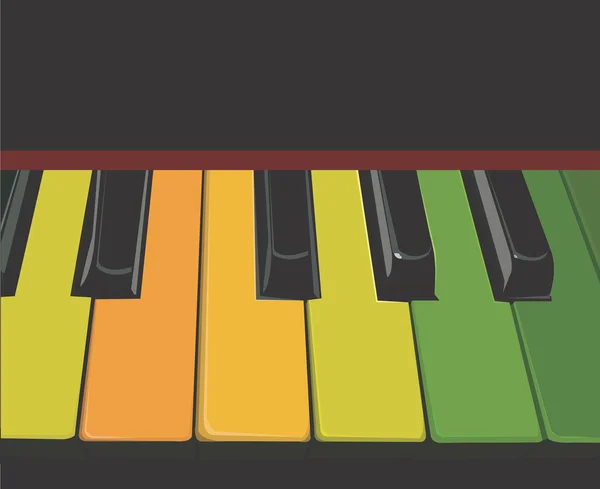 Knoppen in de piano — Stockvector