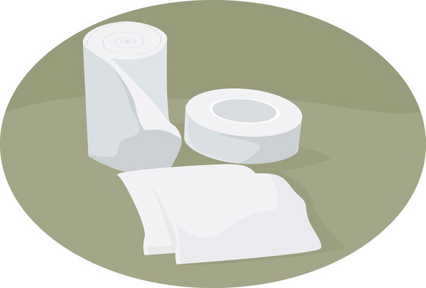 Dressing materials in a clinic