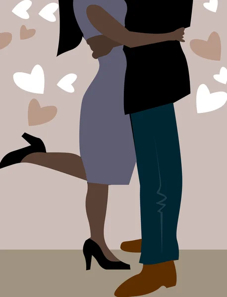 Man och kvinna dansar — Stock vektor