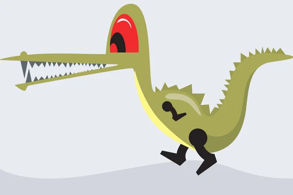 Krokodýl chůze — Stockový vektor