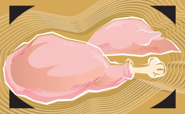 tavuk bir tabak içinde pirzola