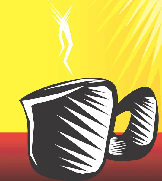 Koffiemok — Stockvector