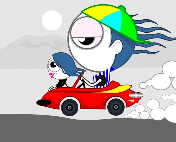 Çift bir Araba sürme