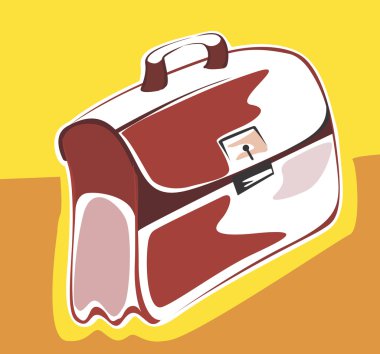 Leather bag clipart