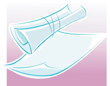 açıldı ve haddelenmiş kağıt