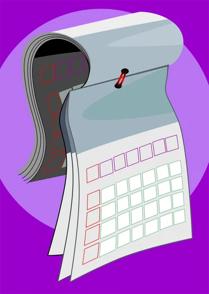 Planner kalender — Stockvector