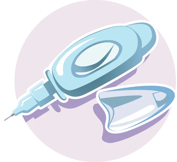 Pen with correction fluid — Stock Vector