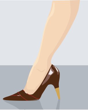 bir kadının bacak deri ayakkabı yüksek iyileşmek
