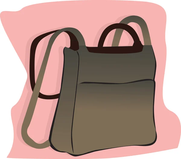 Brown ladies bag — Stock Vector